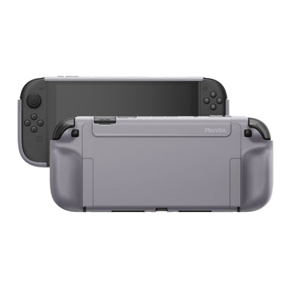 PlayVital PURE Nintendo Switch 2（2025）対応 TPU保護ケース ドック対応 耐衝撃 人間工学設計 グリップ付き 滑り止め 親指グリップキャップ付き【グレー】