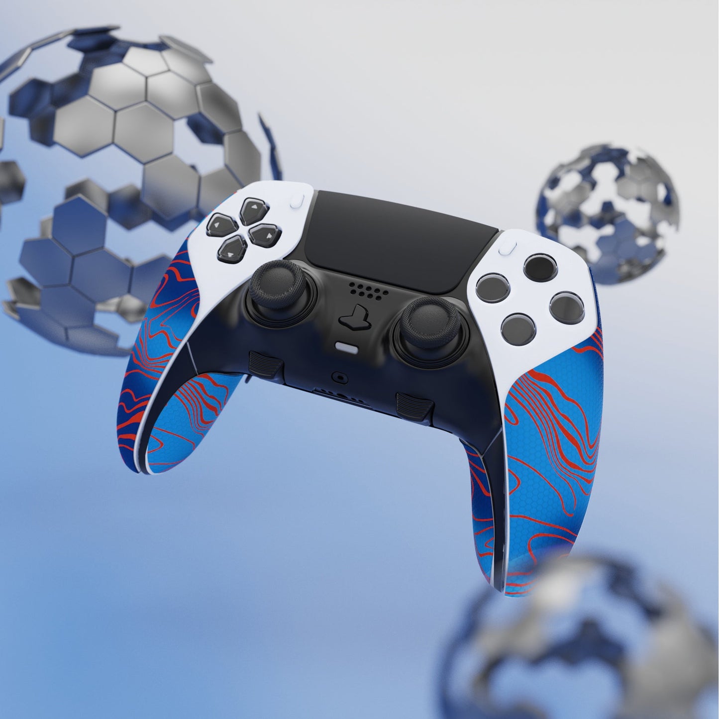 PlayVital Professional Textured Anti-Skid Sweat-Absorbent Controller Grip for PS5 Edge Wireless Controller - The Great Wave off Kanagawa - PFPJ156 (Copy) PlayVital