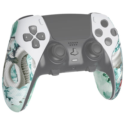 PlayVital Professional Textured Anti-Skid Sweat-Absorbent Controller Grip for PS5 Edge Wireless Controller - Jade Dragon-Cloud Dominator - PFPJ154 PlayVital