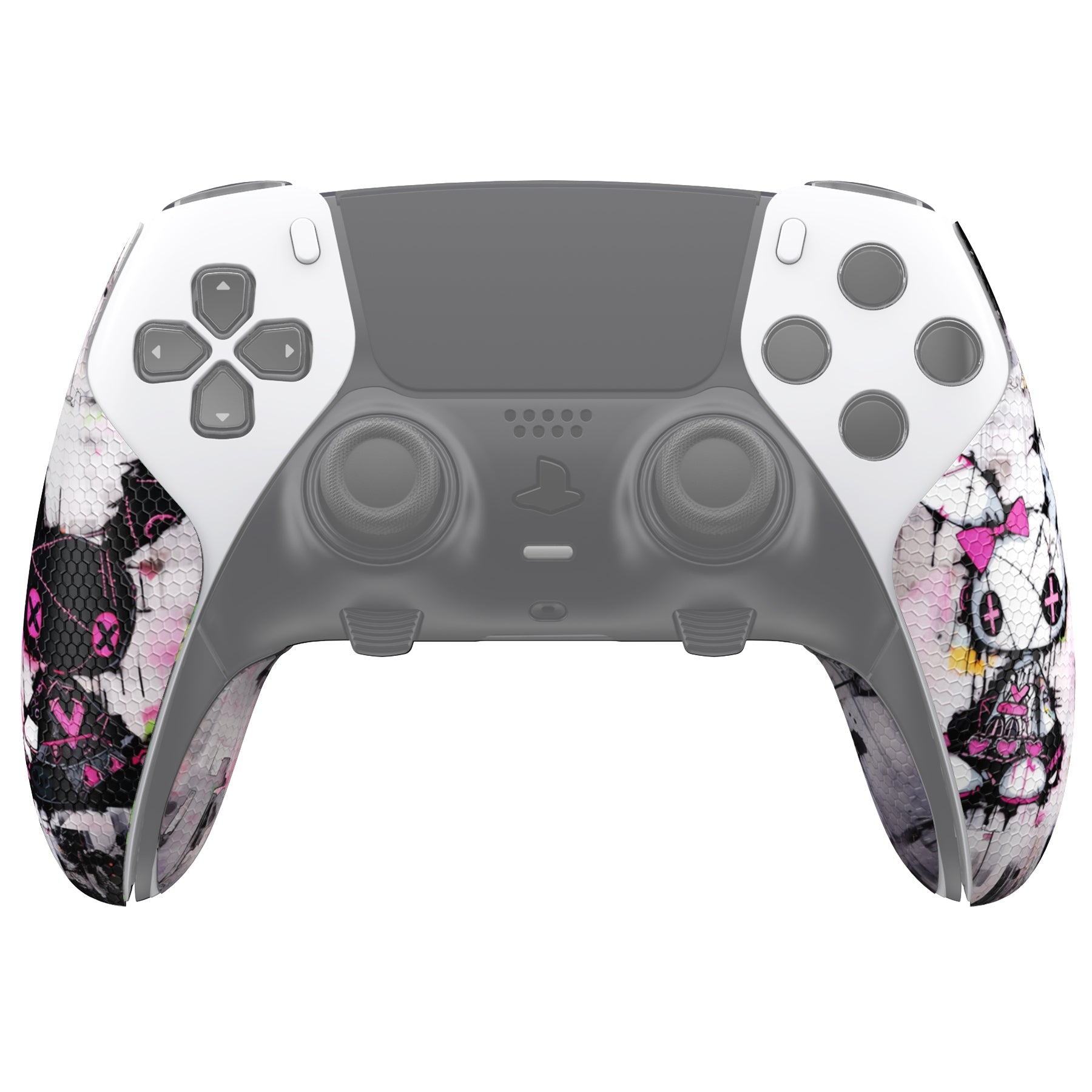 PlayVital Professional Textured Anti-Skid Sweat-Absorbent Controller Grip for PS5 Edge Wireless Controller - Lovely Punky Bunny - PFPJ155 PlayVital