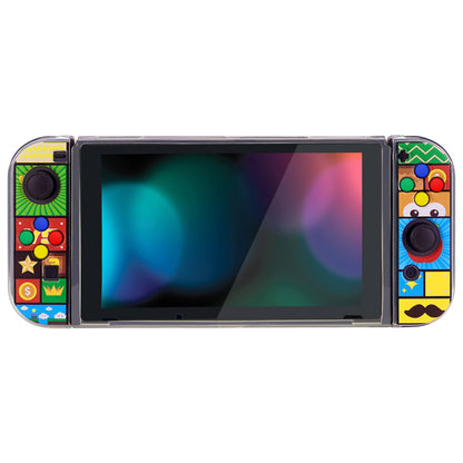 PlayVital Protective Case for NS Switch, Soft TPU Slim Case Cover for NS Switch Console with Colorful ABXY Direction Button Caps -Puzzle Adven- NTU6043G2 PlayVital