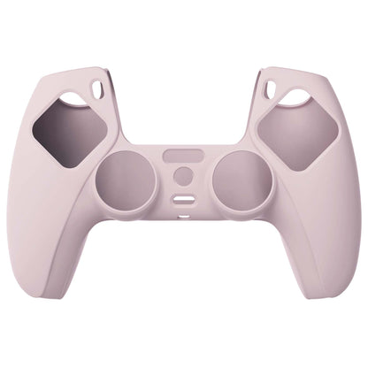 PlayVital Pure Series Anti-Slip Silicone Cover Skin with Thumb Grip Caps for PS5 Wireless Controller - Cherry Blossoms Pink - KOPF019 PlayVital