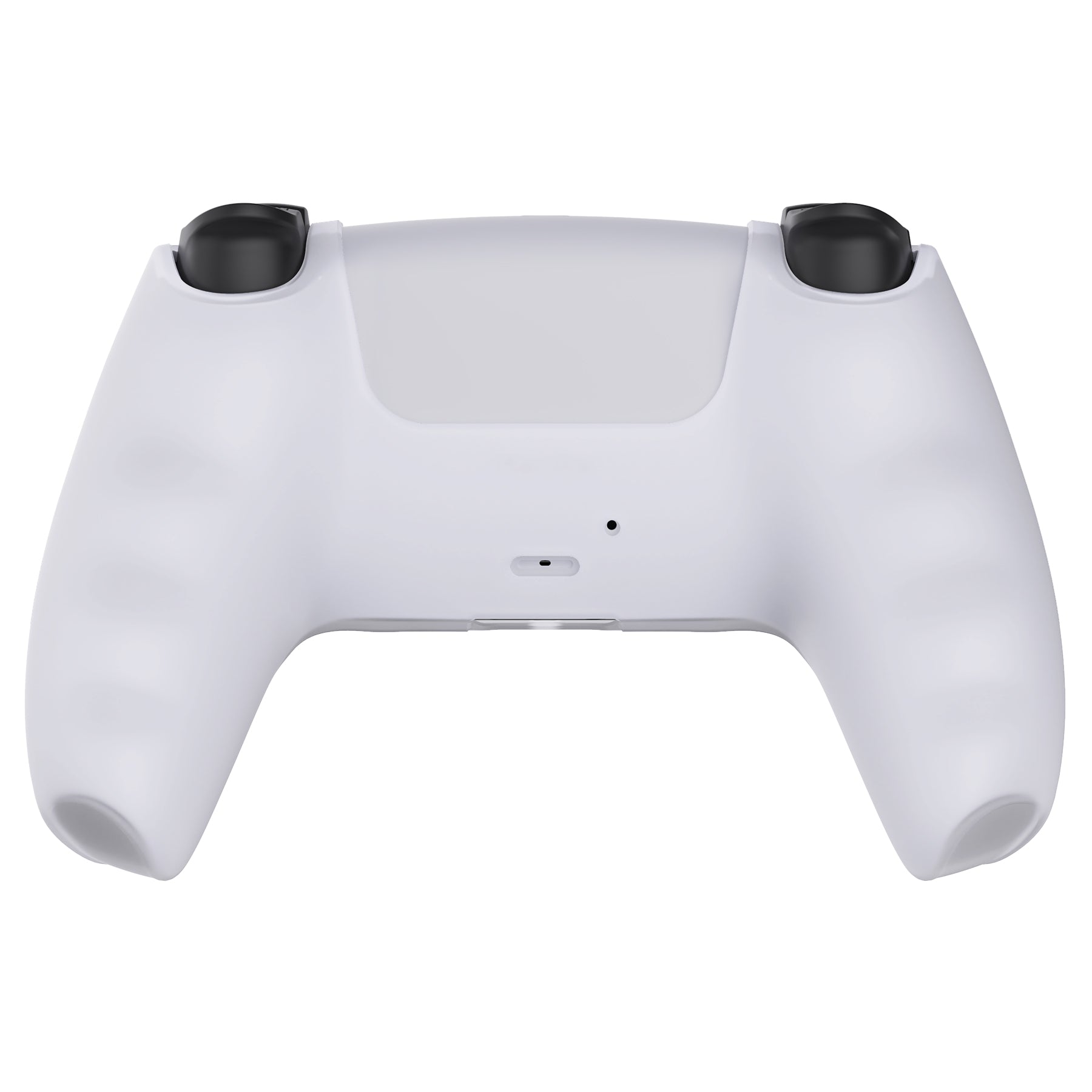 PlayVital Pure Series Anti-Slip Silicone Cover Skin with Thumb Grip Caps for PS5 Wireless Controller - Clear White - KOPF016 PlayVital