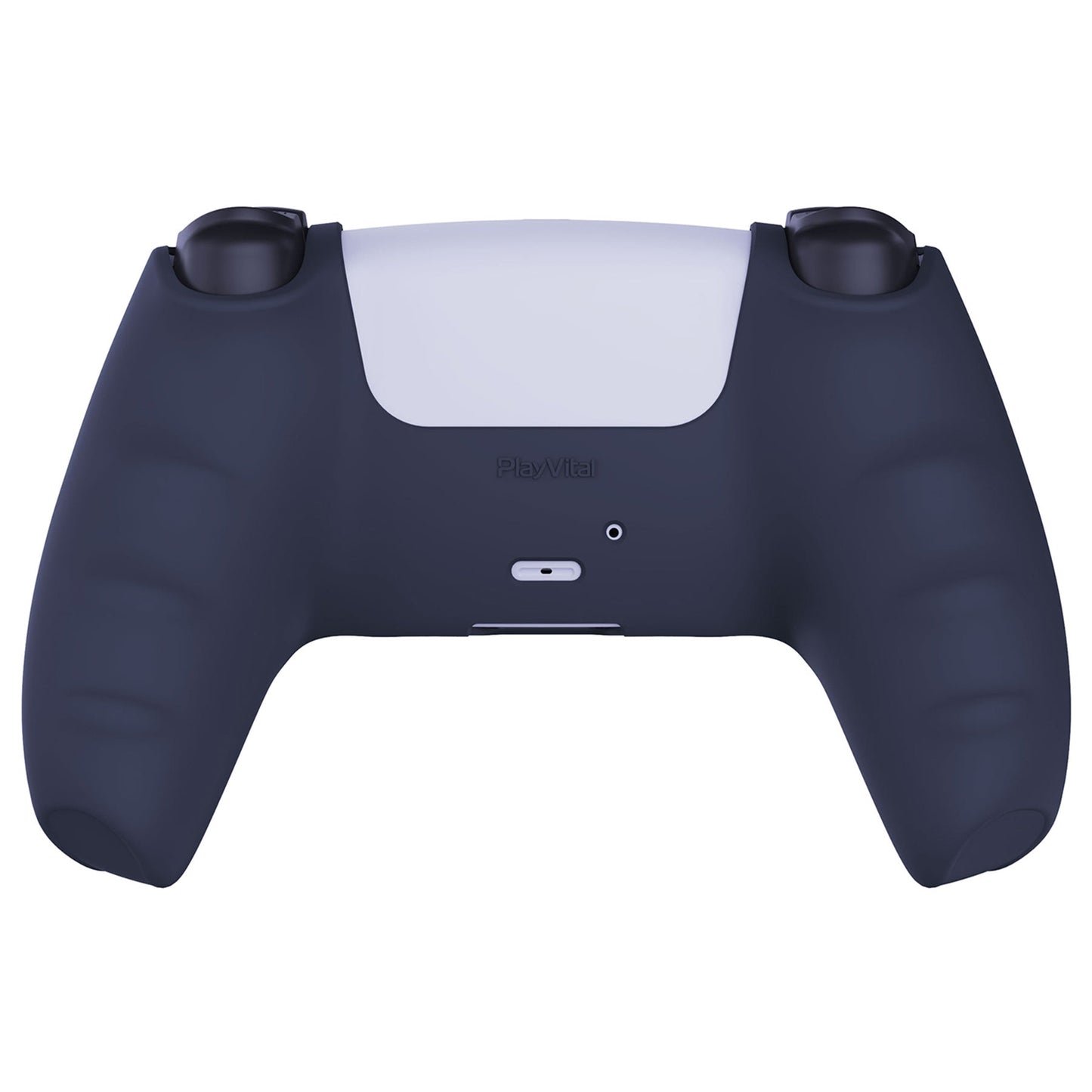 PlayVital Pure Series Anti-Slip Silicone Cover Skin with Thumb Grip Caps for PS5 Wireless Controller - Midnight Blue - KOPF003 PlayVital