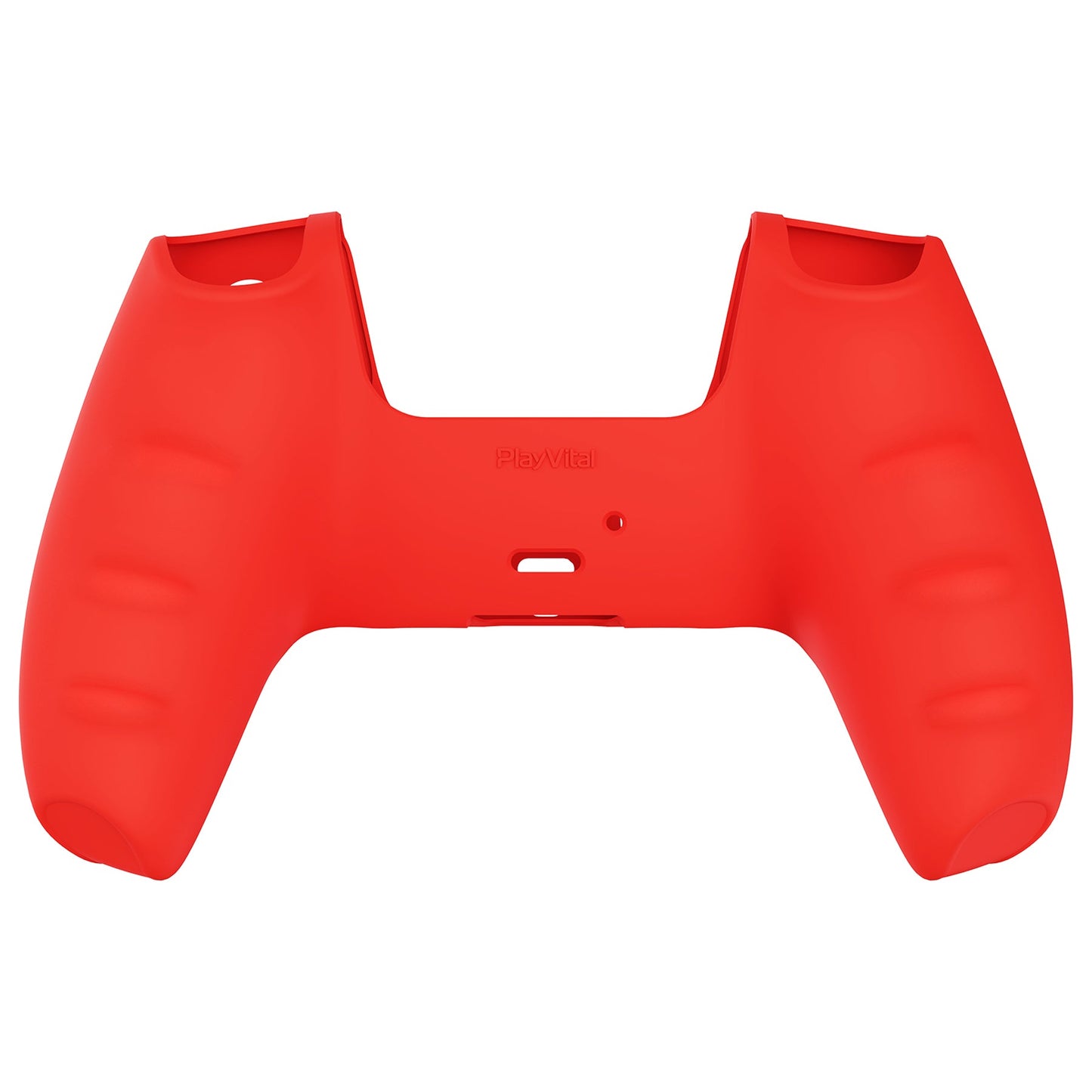 PlayVital Pure Series Anti-Slip Silicone Cover Skin with Thumb Grip Caps for PS5 Wireless Controller - Passion Red - KOPF017 PlayVital