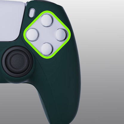 PlayVital Pure Series Anti-Slip Silicone Cover Skin with Thumb Grip Caps for PS5 Wireless Controller - Racing Green - KOPF004 PlayVital