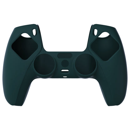 PlayVital Pure Series Anti-Slip Silicone Cover Skin with Thumb Grip Caps for PS5 Wireless Controller - Racing Green - KOPF004 PlayVital