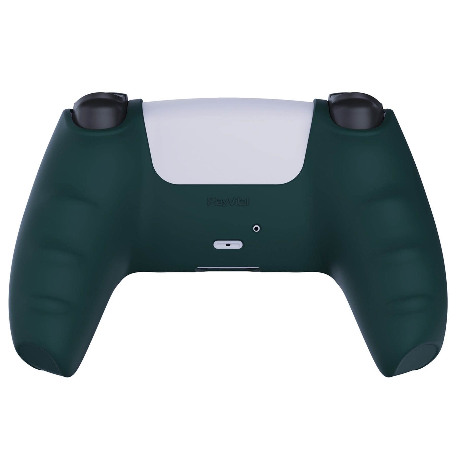 PlayVital Pure Series Anti-Slip Silicone Cover Skin with Thumb Grip Caps for PS5 Wireless Controller - Racing Green - KOPF004 PlayVital