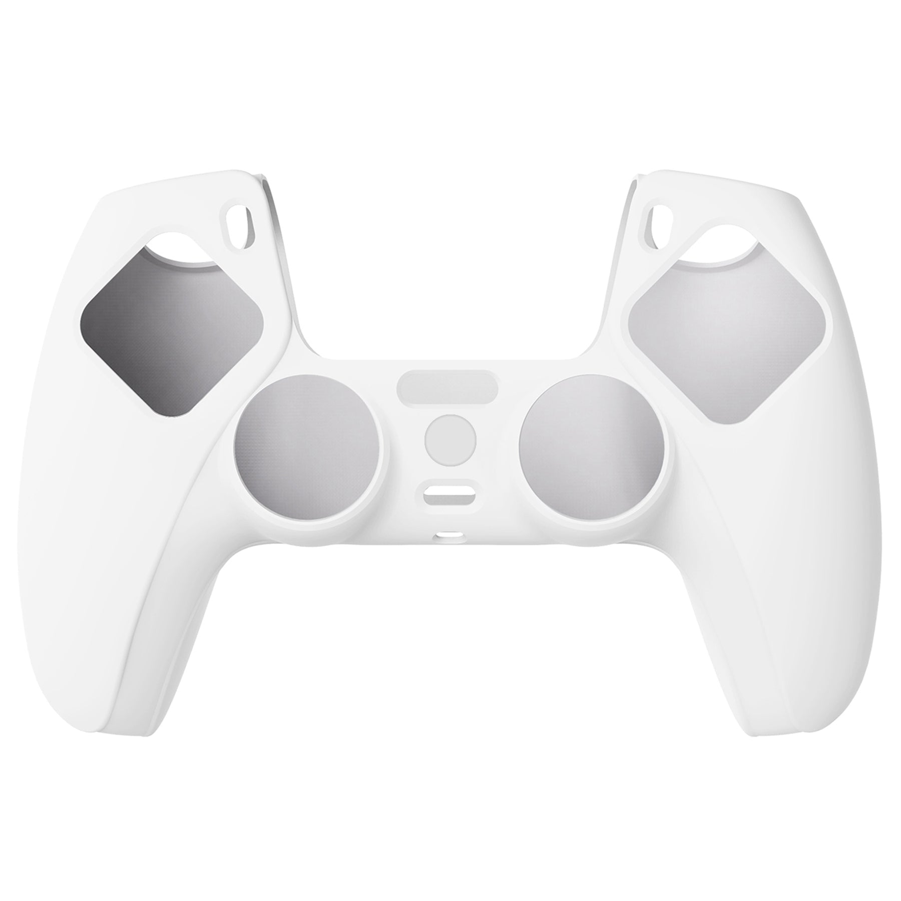 PlayVital Pure Series Anti-Slip Silicone Cover Skin with Thumb Grip Caps for PS5 Wireless Controller - White - KOPF002 PlayVital