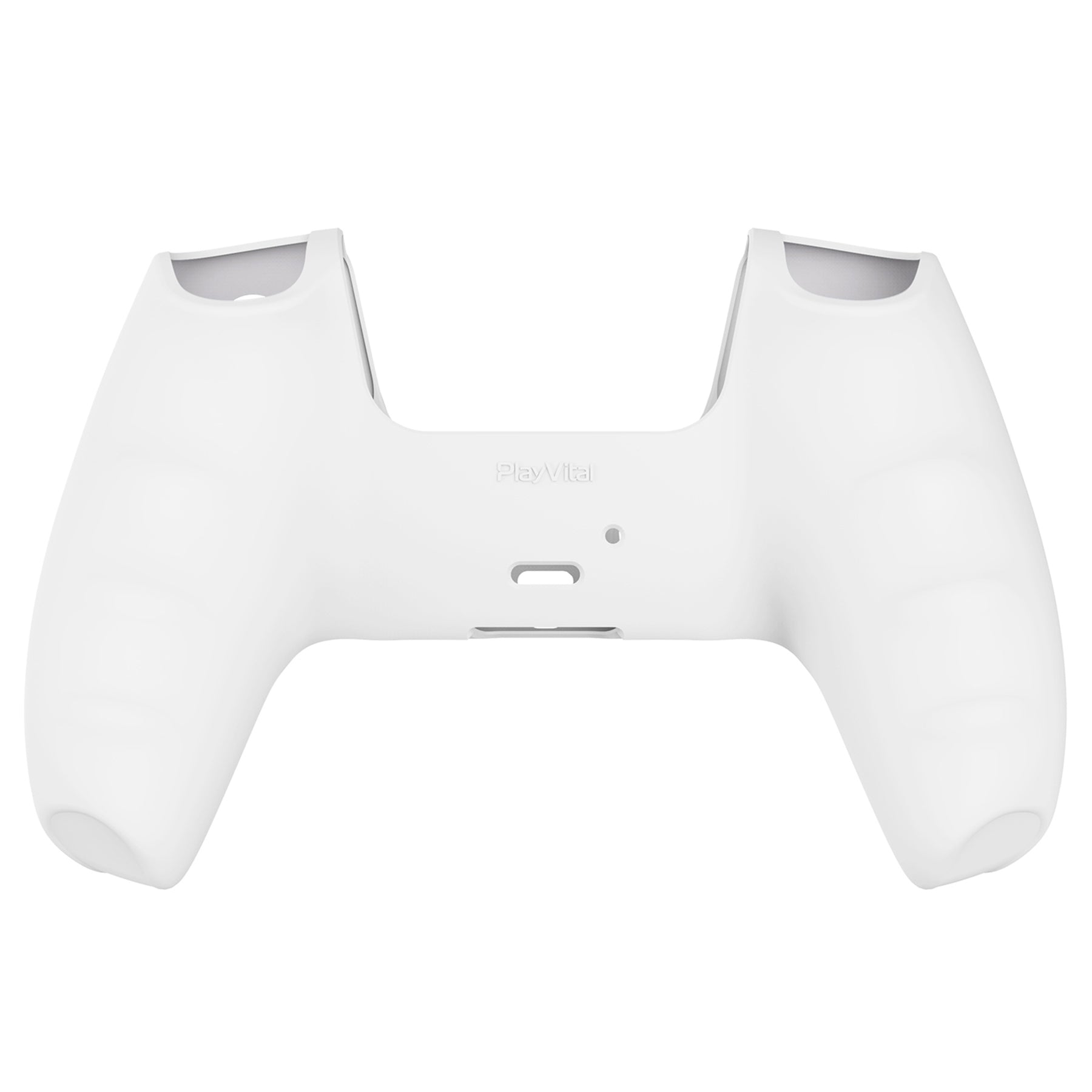 PlayVital Pure Series Anti-Slip Silicone Cover Skin with Thumb Grip Caps for PS5 Wireless Controller - White - KOPF002 PlayVital