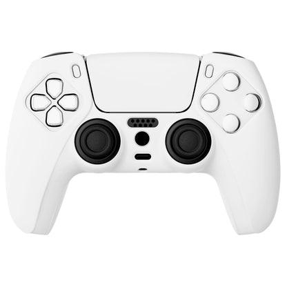 PlayVital Pure Series Anti-Slip Silicone Cover Skin with Thumb Grip Caps for PS5 Wireless Controller - White - KOPF002 PlayVital