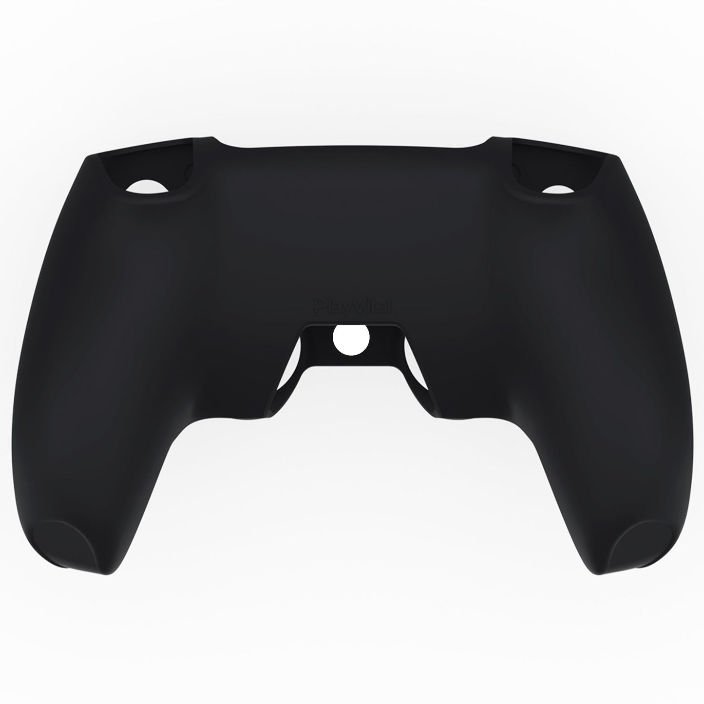 PlayVital Pure Series Dockable Model Anti-Slip Silicone Cover Skin with Thumb Grip Caps for PS5 Wireless Controller - Compatible with Charging Station - Black - EKPFP001 PlayVital