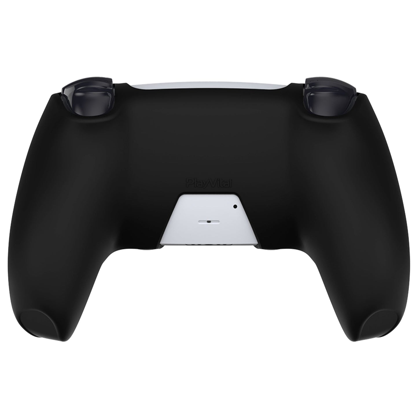 PlayVital Pure Series Dockable Model Anti-Slip Silicone Cover Skin with Thumb Grip Caps for PS5 Wireless Controller - Compatible with Charging Station - Carving Skull - EKPFL006 PlayVital