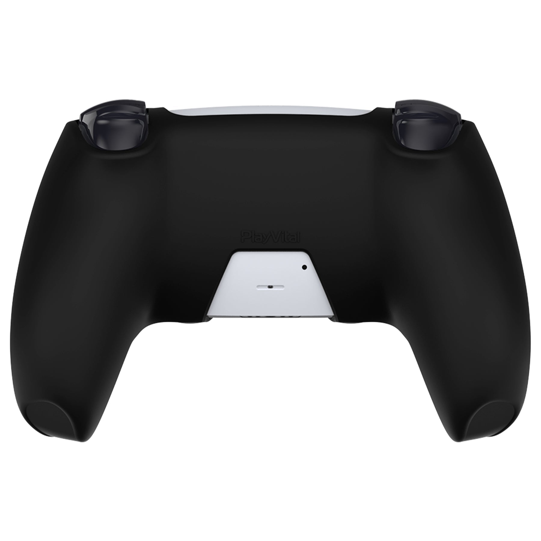 PlayVital Pure Series Dockable Model Anti-Slip Silicone Cover Skin with Thumb Grip Caps for PS5 Wireless Controller - Compatible with Charging Station - Carving Skull - EKPFL006 PlayVital