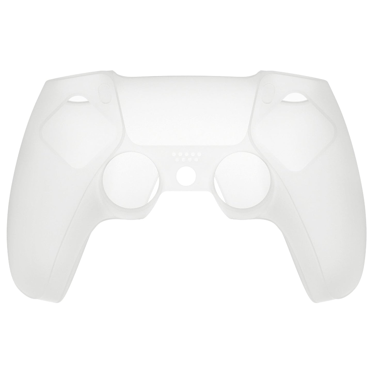 PlayVital Pure Series Dockable Model Anti-Slip Silicone Cover Skin with Thumb Grip Caps for PS5 Wireless Controller - Compatible with Charging Station - Glow in Dark - Green - EKPFP004 PlayVital