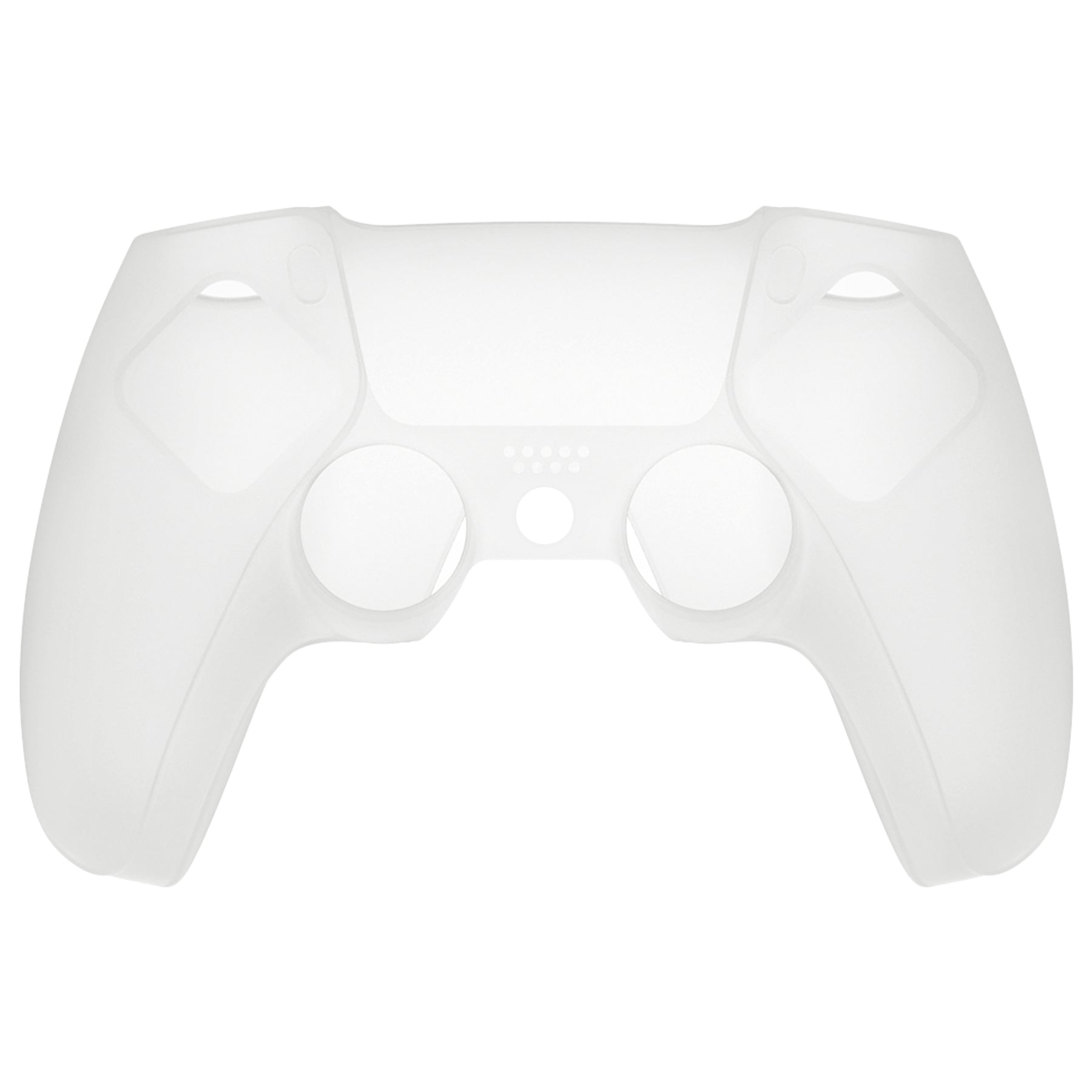 PlayVital Pure Series Dockable Model Anti-Slip Silicone Cover Skin with Thumb Grip Caps for PS5 Wireless Controller - Compatible with Charging Station - Glow in Dark - Green - EKPFP004 PlayVital