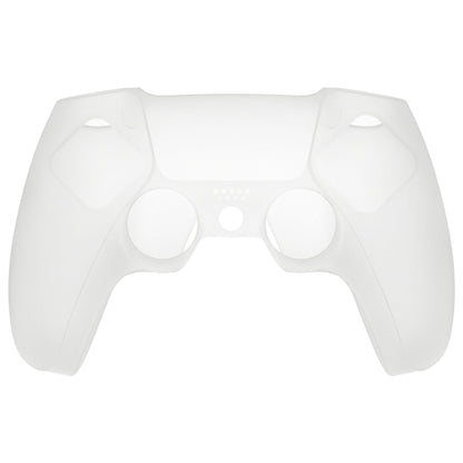 PlayVital Pure Series Dockable Model Anti-Slip Silicone Cover Skin with Thumb Grip Caps for PS5 Wireless Controller - Compatible with Charging Station - Glow in Dark - Green - EKPFP004 PlayVital