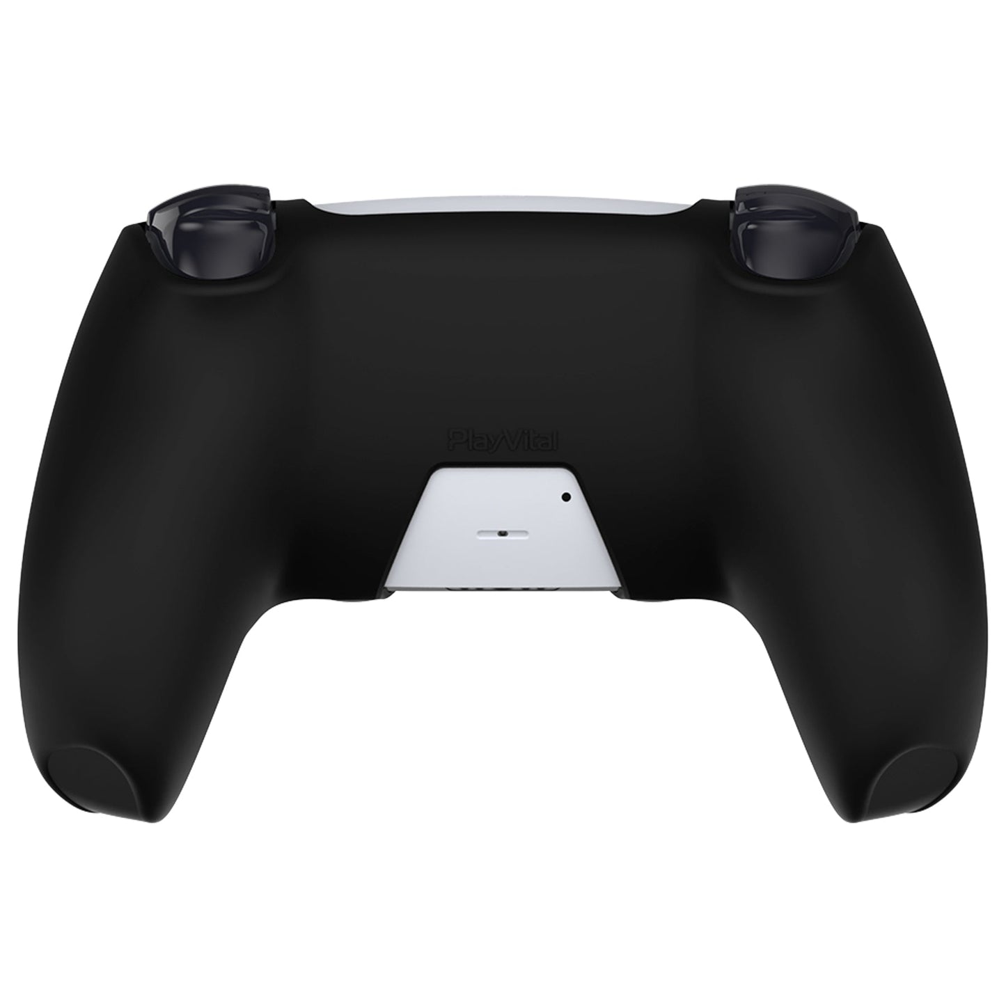 PlayVital Pure Series Dockable Model Anti-Slip Silicone Cover Skin with Thumb Grip Caps for PS5 Wireless Controller - Compatible with Charging Station - Samurai Prajna (White) - EKPFL004 PlayVital