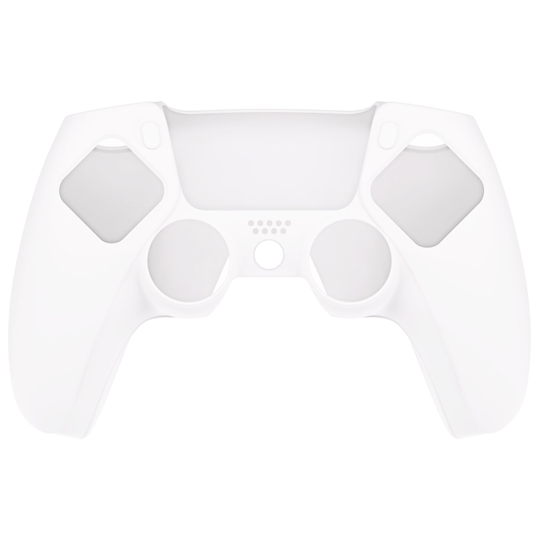 PlayVital Pure Series Dockable Model Anti-Slip Silicone Cover Skin with Thumb Grip Caps for PS5 Wireless Controller - Compatible with Charging Station - White - EKPFP002 PlayVital