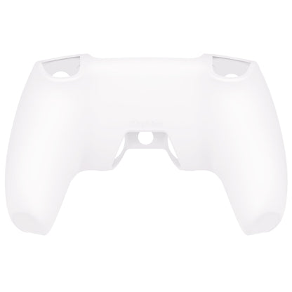 PlayVital Pure Series Dockable Model Anti-Slip Silicone Cover Skin with Thumb Grip Caps for PS5 Wireless Controller - Compatible with Charging Station - White - EKPFP002 PlayVital