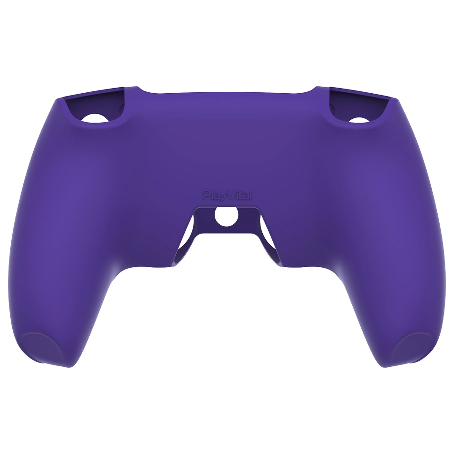 PlayVital Pure Series Ergonomic Anti-Slip Silicone Cover Skin with Thumb Grip Caps for PS5 Wireless Controller - Compatible with Charging Station - Purple - EKPFP006 PlayVital