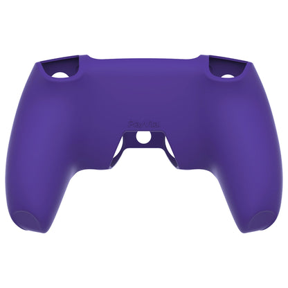 PlayVital Pure Series Ergonomic Anti-Slip Silicone Cover Skin with Thumb Grip Caps for PS5 Wireless Controller - Compatible with Charging Station - Purple - EKPFP006 PlayVital