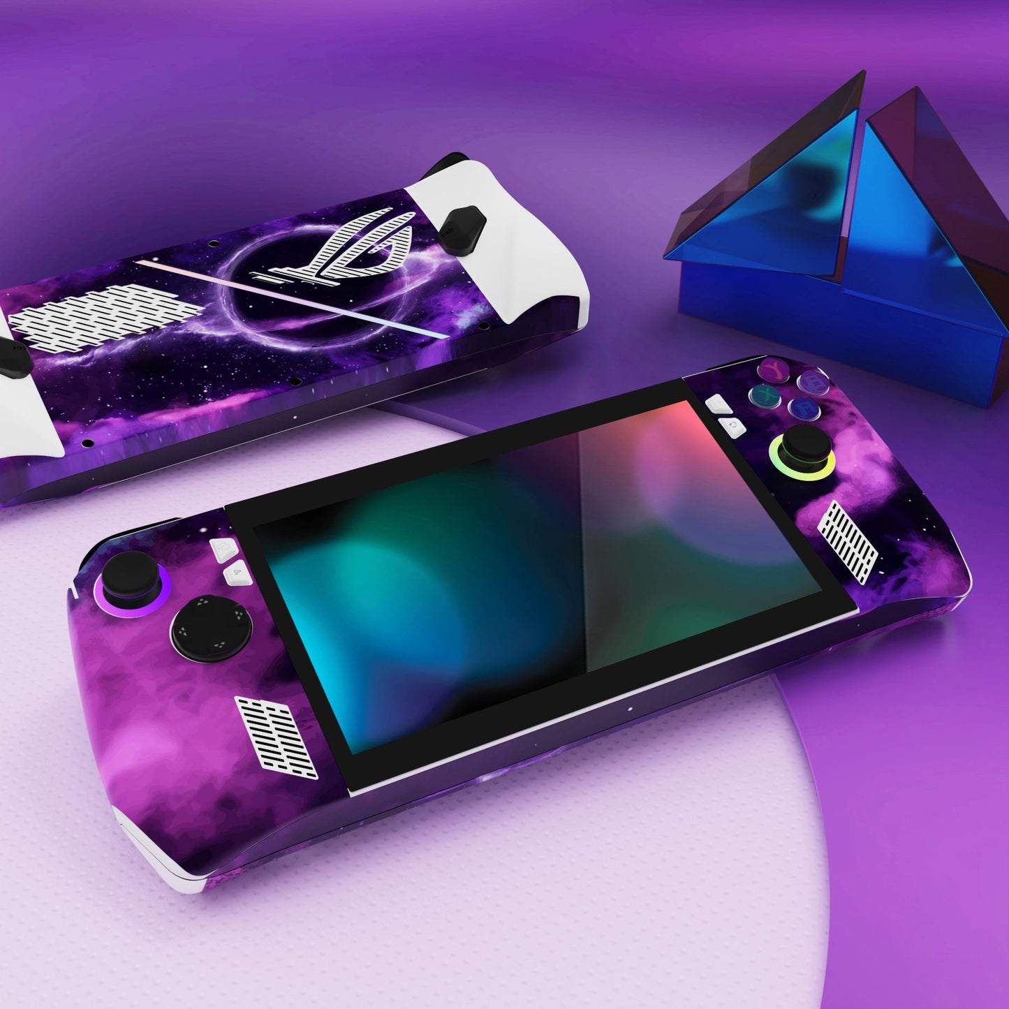 PlayVital Purple Deep Space Custom Stickers Vinyl Wraps Protective Skin Decal for ROG Ally Handheld Gaming Console - RGTM001 PlayVital