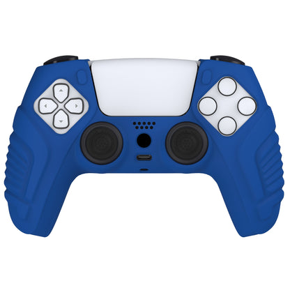 PlayVital Raging Warrior Edition Anti-slip Silicone Cover Skin with Thumbstick Caps for PS5 Wireless Controller - Blue - KZPF003 PlayVital