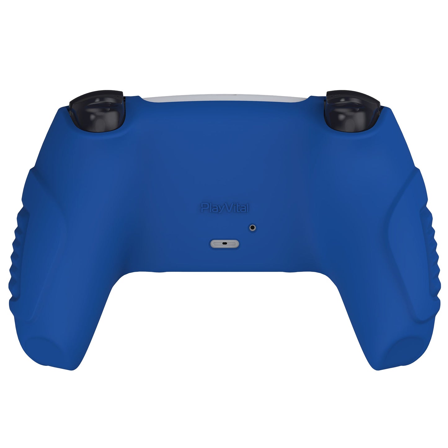 PlayVital Raging Warrior Edition Anti-slip Silicone Cover Skin with Thumbstick Caps for PS5 Wireless Controller - Blue - KZPF003 PlayVital