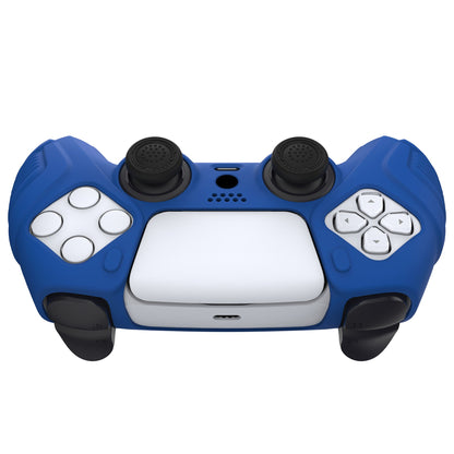 PlayVital Raging Warrior Edition Anti-slip Silicone Cover Skin with Thumbstick Caps for PS5 Wireless Controller - Blue - KZPF003 PlayVital