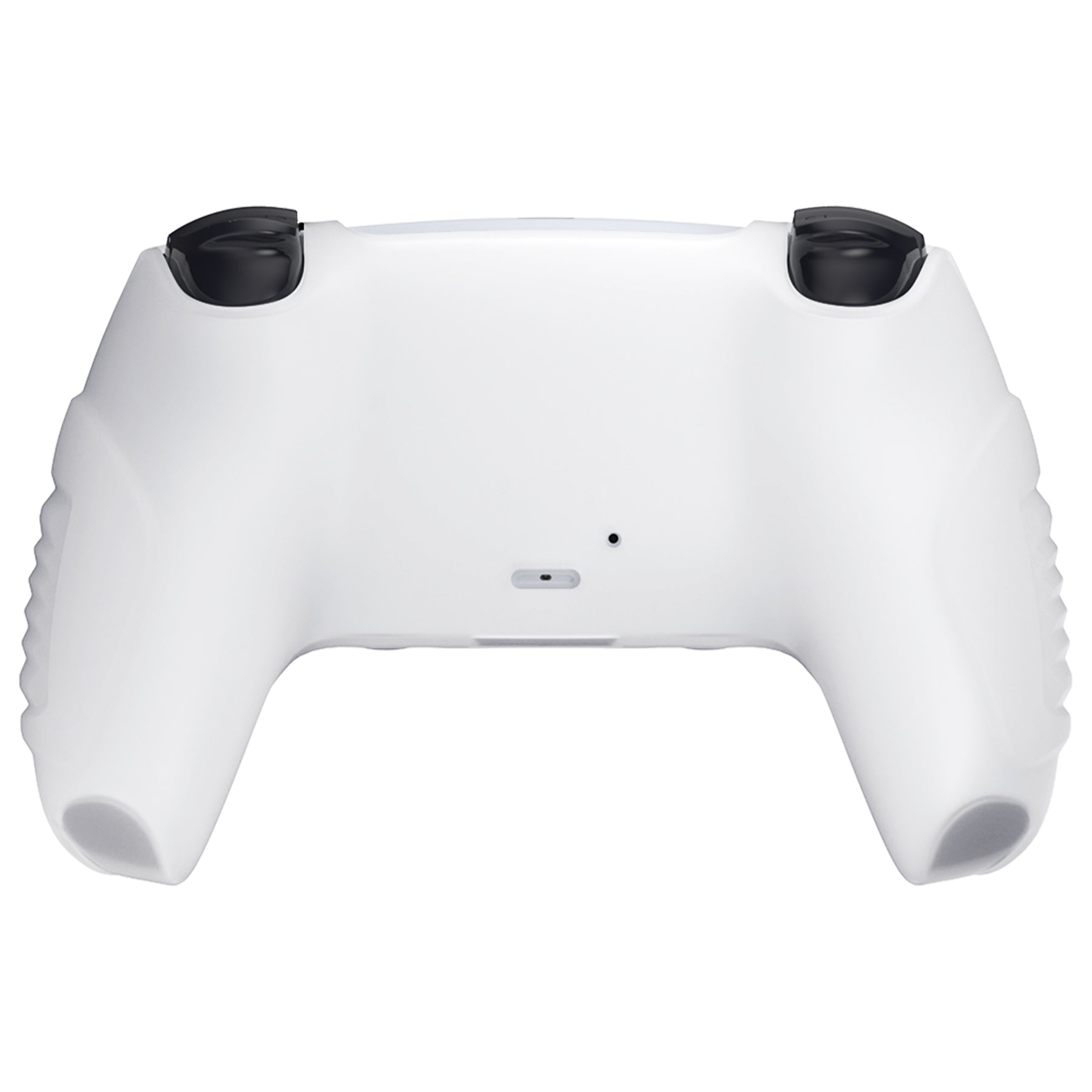 PlayVital Raging Warrior Edition Anti-slip Silicone Cover Skin with Thumbstick Caps for PS5 Wireless Controller - Clear White - KZPF005 PlayVital