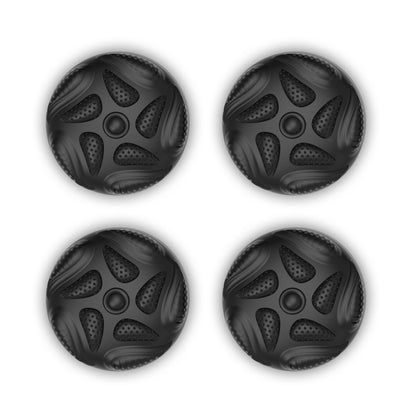 PlayVital Raindrop Texture Design サムクッションキャップ サムグリップ (4個セット) for Switch 2、Nintendo Switch 2 Joycon 用 Anti-Slip Raindrop Texture Design シリコンジョイスティックグリップカバー【ブラック】