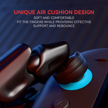 PlayVital Raindrop Texture Design サムクッションキャップ サムグリップ (4個セット) for Switch 2、Nintendo Switch 2 Joycon 用 Anti-Slip Raindrop Texture Design シリコンジョイスティックグリップカバー【ブラック】