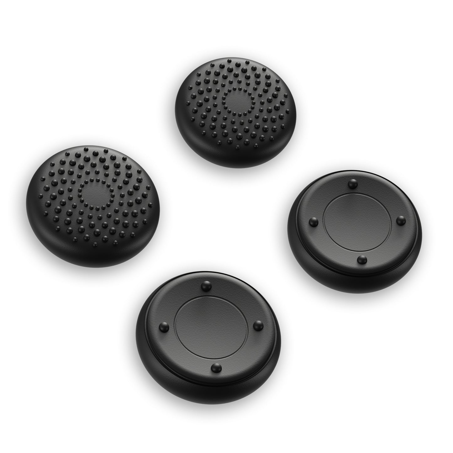 PlayVital 立体ドット＆スタッズデザイン 4個セット サムグリップ Steam Controller 2（2026）用 滑り止めテクスチャグリップキャップ【ブラック】