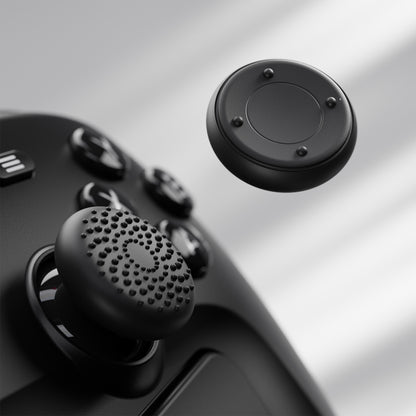 PlayVital 立体ドット＆スタッズデザイン 4個セット サムグリップ Steam Controller 2（2026）用 滑り止めテクスチャグリップキャップ【ブラック】