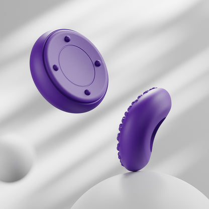 PlayVital 立体ドット＆スタッズデザイン 4個セット サムグリップ Steam Controller 2（2026）用 滑り止めテクスチャグリップキャップ【パープル】