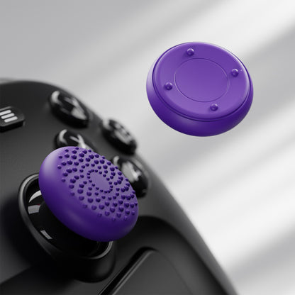 PlayVital 立体ドット＆スタッズデザイン 4個セット サムグリップ Steam Controller 2（2026）用 滑り止めテクスチャグリップキャップ【パープル】