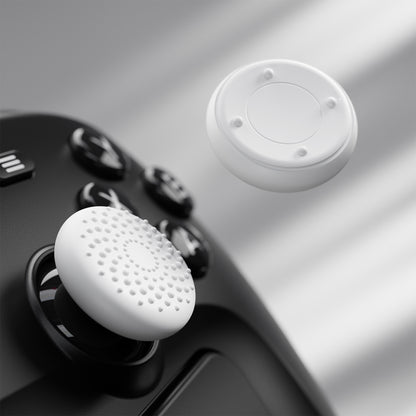 PlayVital 立体ドット＆スタッズデザイン 4個セット サムグリップ Steam Controller 2（2026）用 滑り止めテクスチャグリップキャップ【ホワイト】