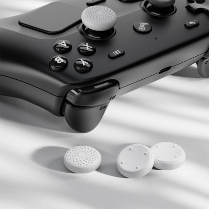 PlayVital 立体ドット＆スタッズデザイン 4個セット サムグリップ Steam Controller 2（2026）用 滑り止めテクスチャグリップキャップ【ホワイト】