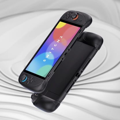 PlayVital Ranger Nintendo Switch 2（2025）対応保護カバー シリコングリップ＋PC製ハードカバーケース 折りたたみスタンド＆親指グリップキャップ付き ドック対応【ブラック】