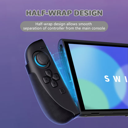 PlayVital Ranger Nintendo Switch 2（2025）対応保護カバー シリコングリップ＋PC製ハードカバーケース 折りたたみスタンド＆親指グリップキャップ付き ドック対応【ブラック】