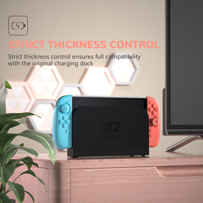 PlayVital Ranger Nintendo Switch 2（2025）対応保護カバー シリコングリップ＋PC製ハードカバーケース 折りたたみスタンド＆親指グリップキャップ付き ドック対応【ブルー＆オレンジ】