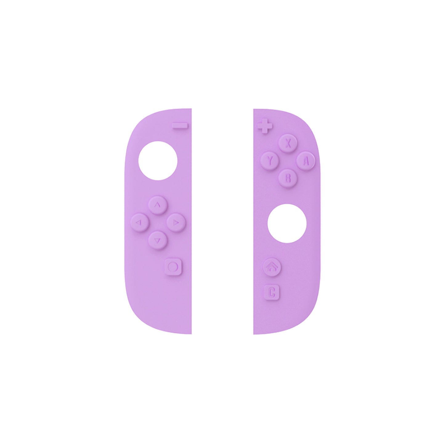 PlayVital Nintendo Switch 2 用 交換式ボタンカラーインサート 保護ケース用 Cuteソリッドカラーシリーズ＆ソリッドカラーシリーズ対応【ソフトバイオレット】