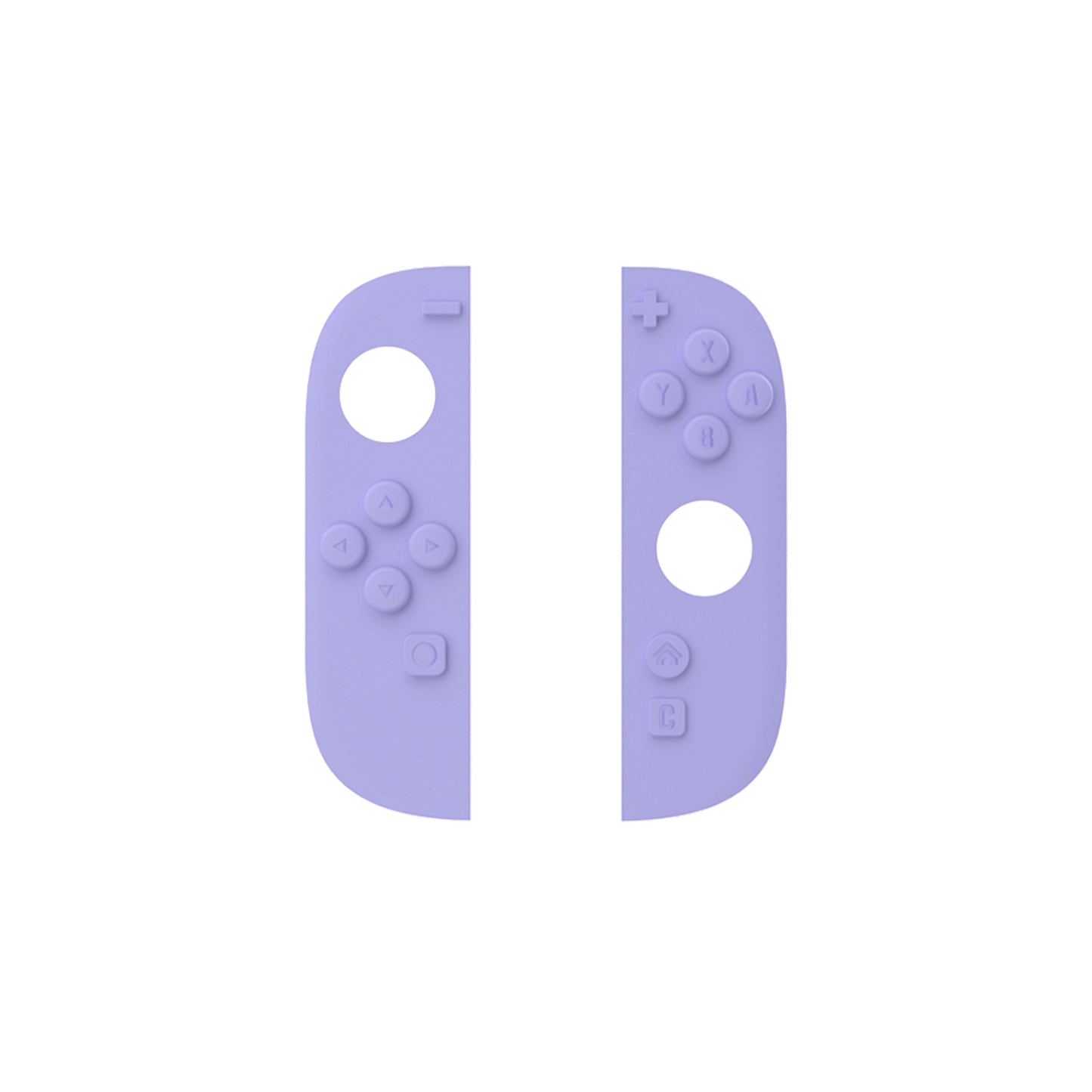PlayVital Nintendo Switch 2 用 交換式ボタンカラーインサート 保護ケース用 Cuteソリッドカラーシリーズ＆ソリッドカラーシリーズ対応【ライトバイオレット】