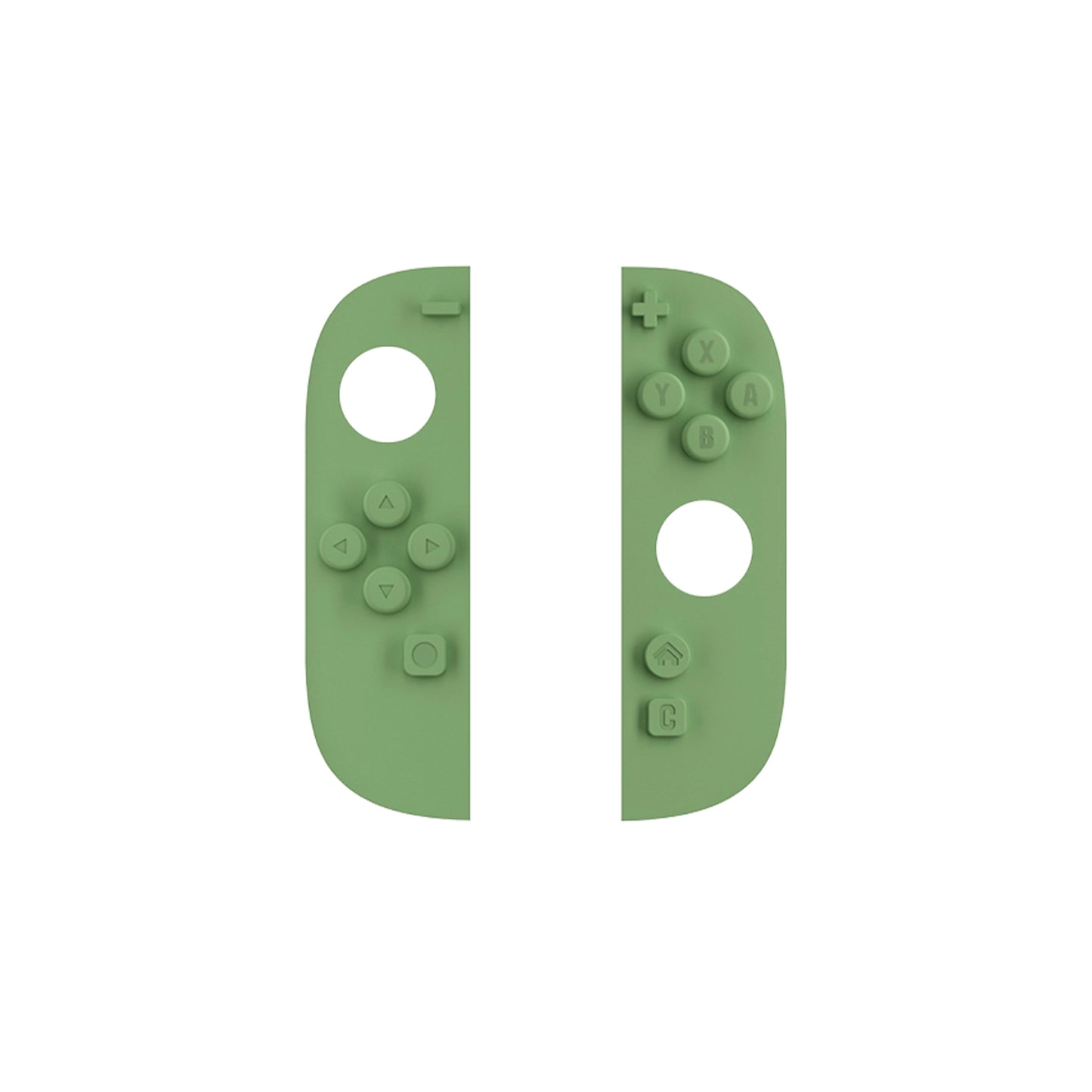 PlayVital Nintendo Switch 2 用 交換式ボタンカラーインサート 保護ケース用 Cuteソリッドカラーシリーズ＆ソリッドカラーシリーズ対応【抹茶グリーン】