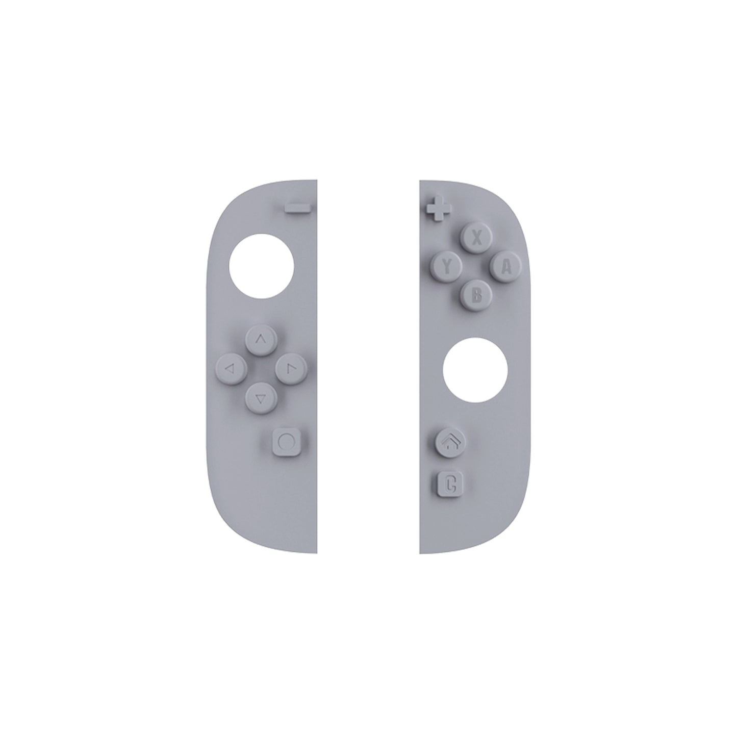 PlayVital Nintendo Switch 2 用 交換式ボタンカラーインサート 保護ケース用 Cuteソリッドカラーシリーズ＆ソリッドカラーシリーズ対応【グレー】