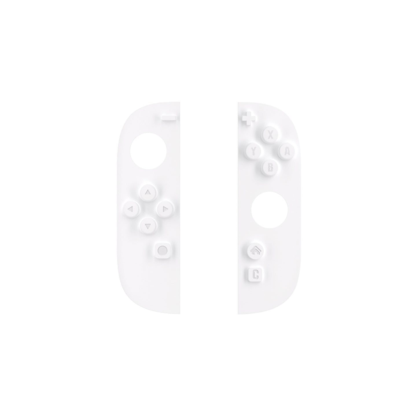 PlayVital Nintendo Switch 2 用 交換式ボタンカラーインサート 保護ケース用 Cuteソリッドカラーシリーズ＆ソリッドカラーシリーズ対応【ホワイト】