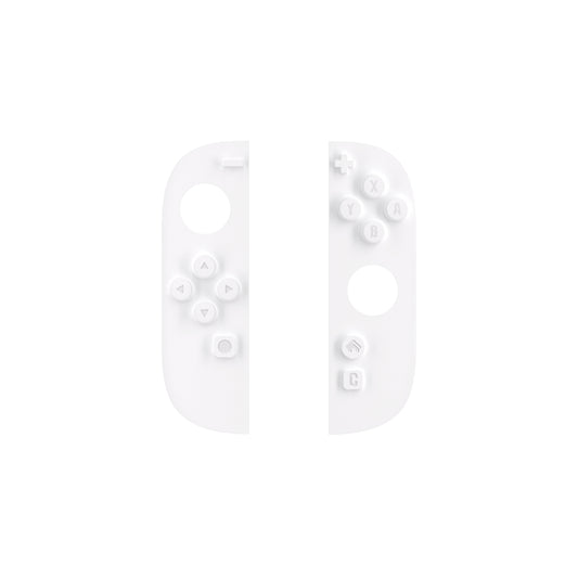 PlayVital Nintendo Switch 2 用 交換式ボタンカラーインサート 保護ケース用 Cuteソリッドカラーシリーズ＆ソリッドカラーシリーズ対応【ホワイト】