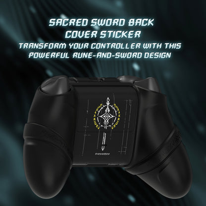 PlayVital Runes Edition シリコンカバースキン Xbox Series X/S コントローラー & Xbox Core ワイヤレスコントローラー用 サムグリップ＆ステッカー付き【ブラック】