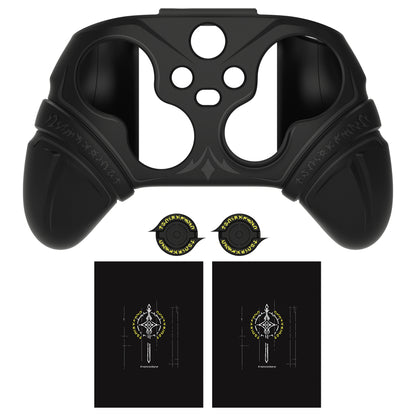PlayVital Runes Edition シリコンカバースキン Xbox Series X/S コントローラー & Xbox Core ワイヤレスコントローラー用 サムグリップ＆ステッカー付き【ブラック】